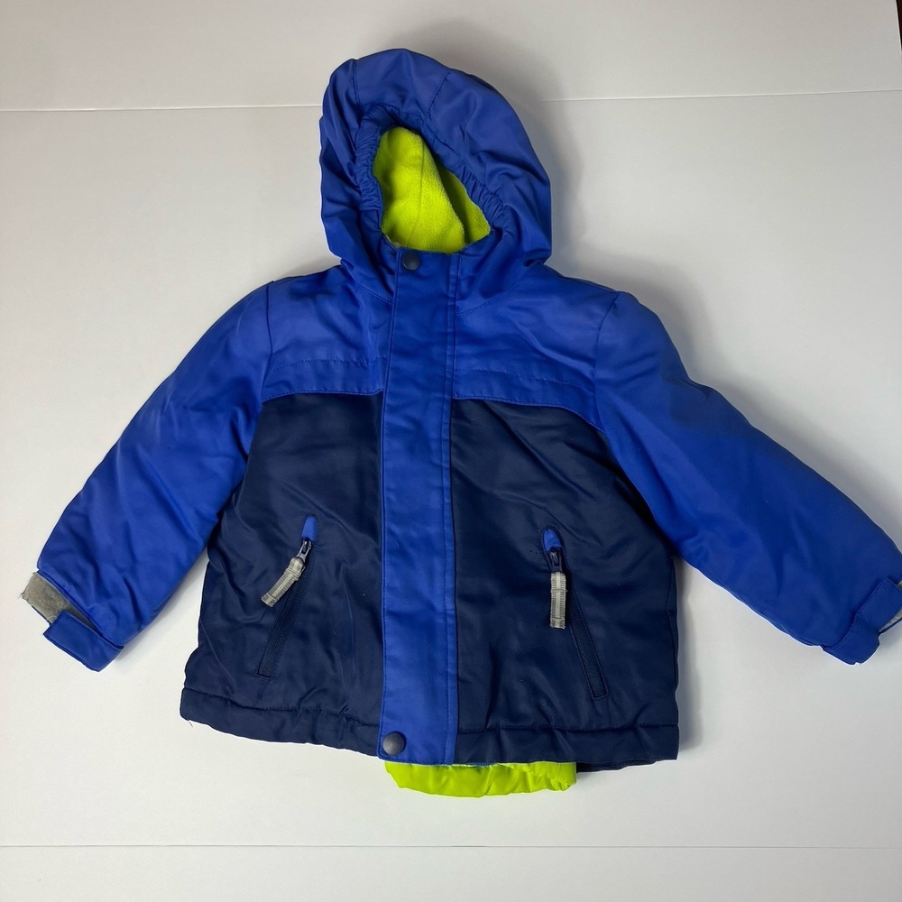 Cat & Jack 2T Winter 3in11Jacket,  Zip Out Liner Coat Hood Pockets Blue